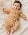 Floral Button Front Baby Jumpsuit