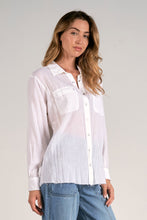 Load image into Gallery viewer, Collared Sheer Button Up Shirt