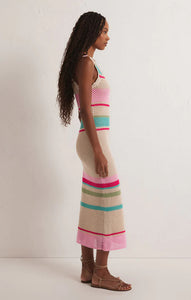 Ibiza Stripe Sweater Dress Natural