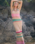 Ibiza Stripe Sweater Dress Natural