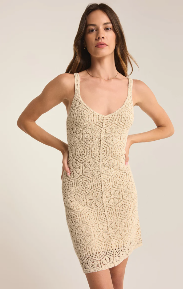 white christmas dresses Allure Crochet Mini Dress – Attachments & Sage