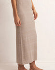 Mykonos Midi Skirt Oatmeal Heather