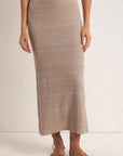 Mykonos Midi Skirt Oatmeal Heather
