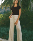 Cortez Pinstripe Pant - Sandstone