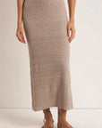 Mykonos Midi Skirt Oatmeal Heather