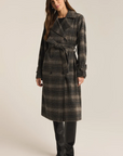 Jackie Plaid Trench