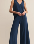 Solace Jersey Denim Top Indigo