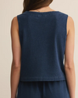 Solace Jersey Denim Top Indigo