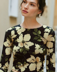 Taysha Ren Floral Mesh Top