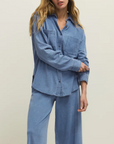 Cropped Reese Denim Button Up
