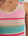 Sol Stripe Sweater Tank Natural