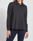 Black Connie Slim Button Down Shirt