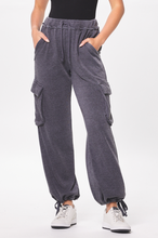 Load image into Gallery viewer, Washed Charcoal Cashmere Fleece Jogger