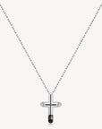 Mens Comfort Fit Polished Cross Necklace