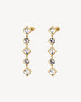 Emphasis Dangle Crystal Earrings - Gold