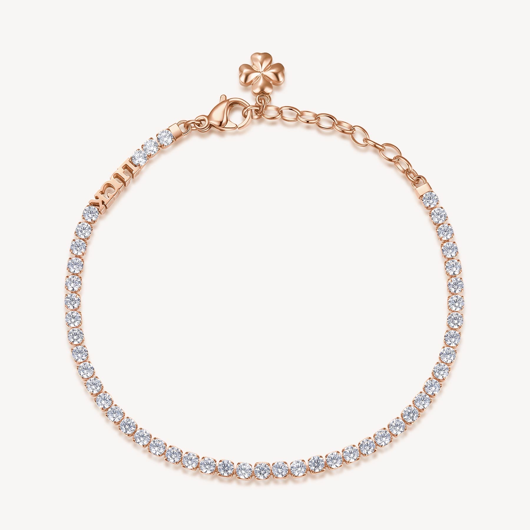 Luck Tennis Bracelet - Rose Gold