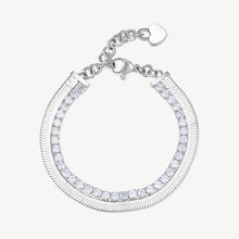 Load image into Gallery viewer, Love 2 Chain Tennis Bracelet