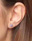 Desideri Amethyst CZ Studs