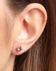 Desideri Amethyst CZ Studs - Gold