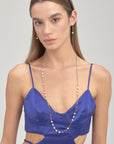Affinity Long Pearl Necklace - Gold