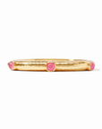 Catalina Stone Hinge Bangle - Peony Pink