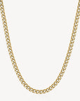 Mens Long Chain Link Necklace - Gold