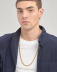 Mens Long Chain Link Necklace - Gold
