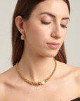 Gold & Pearl Beaded Necklace