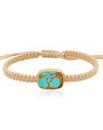 Turquoise Stone Woven Bracelet