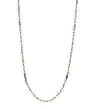 Load image into Gallery viewer, Bar Star Scatter Chain - Brass - 28&quot;