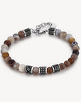 Mens Natural Stones Beaded Bracelet