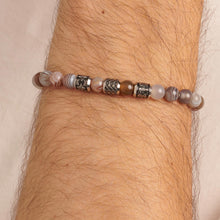 Load image into Gallery viewer, Mens Natural Stones Beaded Bracelet