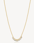Symphonia Beaded Crystal Necklace - Gold