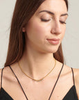 Symphonia Beaded Crystal Necklace - Gold