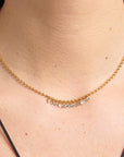 Symphonia Beaded Crystal Necklace - Gold