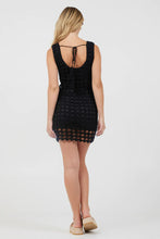 Load image into Gallery viewer, Black Open Crochet Dress