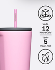 24oz Cold Cup - Sun Soaked Pink
