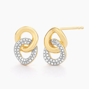 Entwined Discs Studs