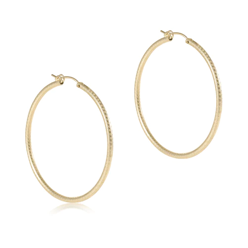 Round Gold 2" Hoop - Textured