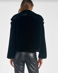 Black Cropped Fur Coat