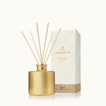 Load image into Gallery viewer, Frasier Fir Petite Gold Reed Diffuser