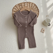 Load image into Gallery viewer, Brown Knitted Suit 2 Piece Set