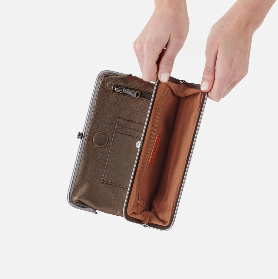 Lauren Clutch Wallet - Pewter Stud