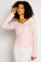 Load image into Gallery viewer, Pointelle Hearts Long Sleeve Top
