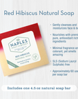 Natural Soap Bar - Red Hibiscus