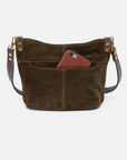 Pier Small Suede Crossbody - Herb