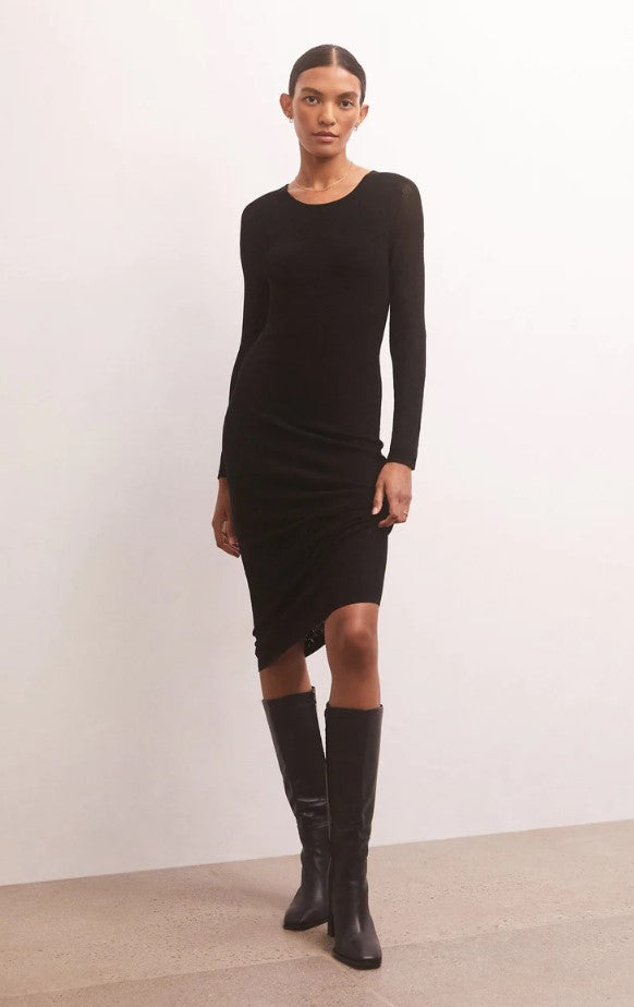 Liza Sweater Mesh Midi Dress – Attachments & Sage