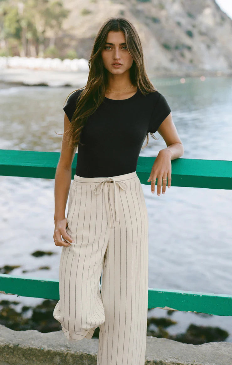 Cortez Pinstripe Pant - Sandstone