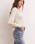 White Rylen Long Sleeve Top