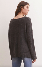 Load image into Gallery viewer, Charcoal Heather Modern V-Neck Sweater